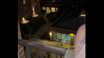 First time fucking on the hotel balcony