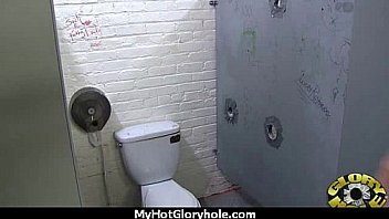 Babe sucks and fucks black cock at gloryhole 23