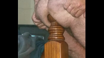 Large Diameter Bed Post Inside My Anus thumbnail