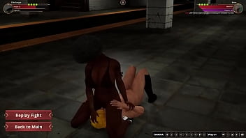 Ellie vs brian nf3d sex battle femdom combat