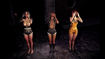 Shapely chicks maelle maelle and sciel sensually pose for you to the music