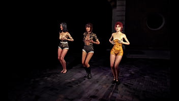 Shapely chicks maelle maelle and sciel sensually pose for you to the music