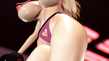 Kancolle ship bismarck lifting weights in compromising position