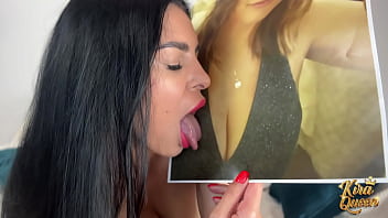 Busty kira strips and fucks her slit for anton’s eyes