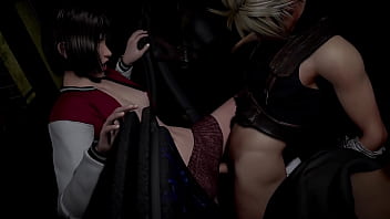 Slutty irresponsible yuffie convinced cloud to fuck her on a packed bus