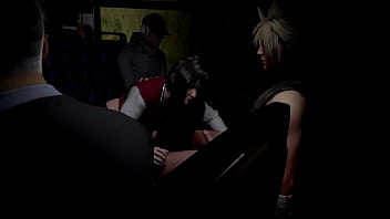 Slutty irresponsible yuffie convinced cloud to fuck her on a packed bus