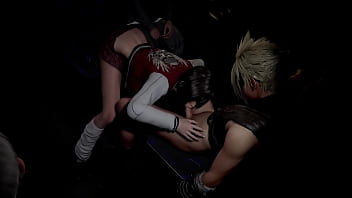 Slutty irresponsible yuffie convinced cloud to fuck her on a packed bus