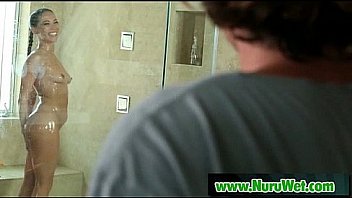 Big tit masseuse gives pleasure to horny client 15