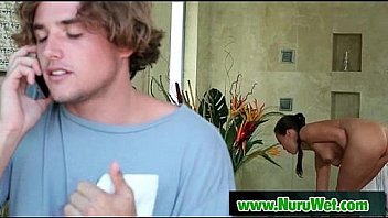 Big tit masseuse gives pleasure to horny client 15