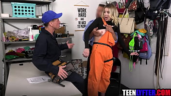 Young thief double penetrated by step brother & mall cop