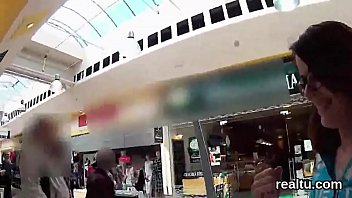Attractive czech kitten was teased in the mall and screwed in pov