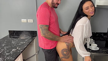 He caught me making coffee and fucked me on the kitchen table