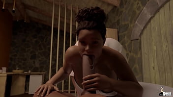 Thick ebony babe gets kicked down in her apartment