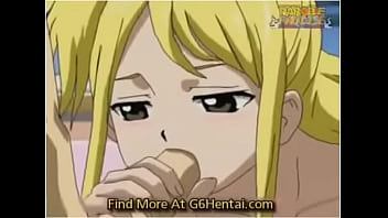 Fairy tail lucy has fun with cock