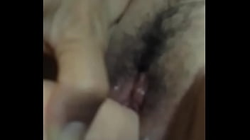 Minha esposa treinando com big rola