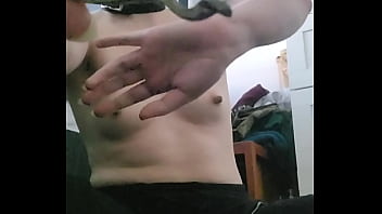 Private moments submissive nipple pain play masturbation