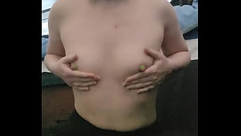 Private moments submissive nipple pain play masturbation