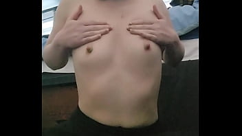 Private moments submissive nipple pain play masturbation