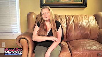 Busty blonde coed rose gives a deep boob fuck and eats the cumshot