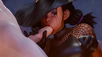 Lily hawk salió en noche de halloween a recolectar dulces pero termino dándote una mamada