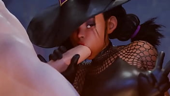 Lily hawk salió en noche de halloween a recolectar dulces pero termino dándote una mamada