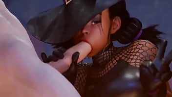 Lily hawk salió en noche de halloween a recolectar dulces pero termino dándote una mamada