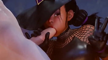 Lily hawk salió en noche de halloween a recolectar dulces pero termino dándote una mamada