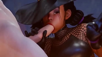 Lily hawk salió en noche de halloween a recolectar dulces pero termino dándote una mamada