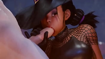 Lily hawk salió en noche de halloween a recolectar dulces pero termino dándote una mamada