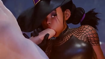 Lily hawk salió en noche de halloween a recolectar dulces pero termino dándote una mamada