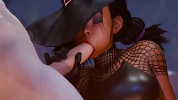 Lily hawk salió en noche de halloween a recolectar dulces pero termino dándote una mamada