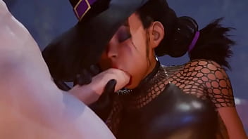 Lily hawk salió en noche de halloween a recolectar dulces pero termino dándote una mamada