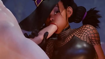 Lily hawk salió en noche de halloween a recolectar dulces pero termino dándote una mamada