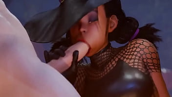 Lily hawk salió en noche de halloween a recolectar dulces pero termino dándote una mamada