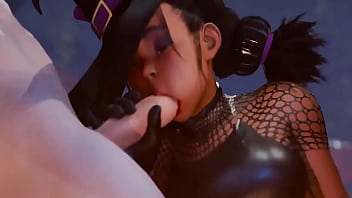 Lily hawk salió en noche de halloween a recolectar dulces pero termino dándote una mamada