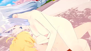 Shenhe public sex at the park