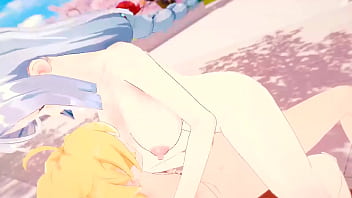 Shenhe public sex at the park