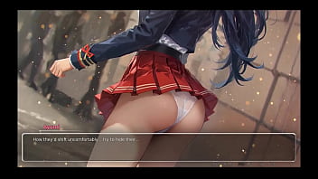 Bluring the walls romance hentai game ep 5 couple french kissing after confessing naughty fantasies
