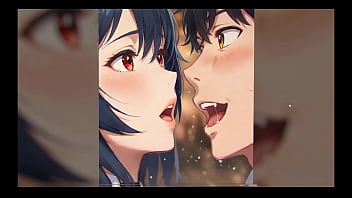 Bluring the walls romance hentai game ep 5 couple french kissing after confessing naughty fantasies