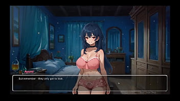 Bluring the walls romance hentai game ep 5 couple french kissing after confessing naughty fantasies