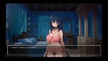 Bluring the walls romance hentai game ep 5 couple french kissing after confessing naughty fantasies
