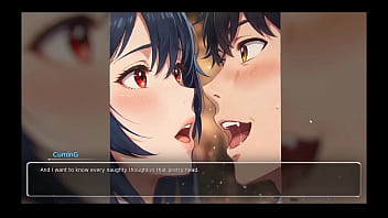 Bluring the walls romance hentai game ep 5 couple french kissing after confessing naughty fantasies