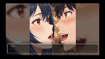 Bluring the walls romance hentai game ep 5 couple french kissing after confessing naughty fantasies