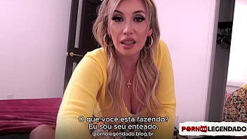 Legendado enteado bateu punheta proibido mas foi pego flagrado por sua madrasta