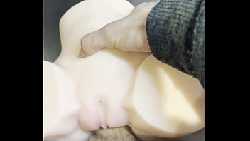 Fucking my doll while watching porn and releasing a cum load at the end