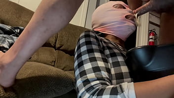 Black queen puking facefuck taint licking cum in eye