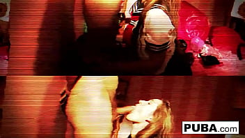 Hot brunette gives a hot blowjob