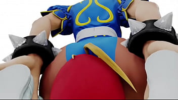 Street fighter chunli sits on cammy's face