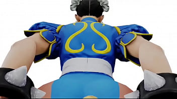 Street fighter chunli sits on cammy's face