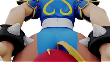 Street fighter chunli sits on cammy's face